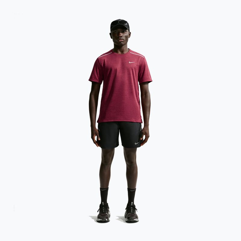 Vyriški bėgimo marškinėliai Nike Miler Dri-Fit UV tough red/mystic dates 2