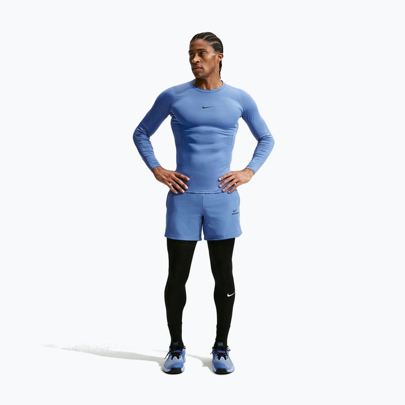 Vyriški treniruočių marškinėliai ilgomis rankovėmis Nike Pro indigo storm/black 2