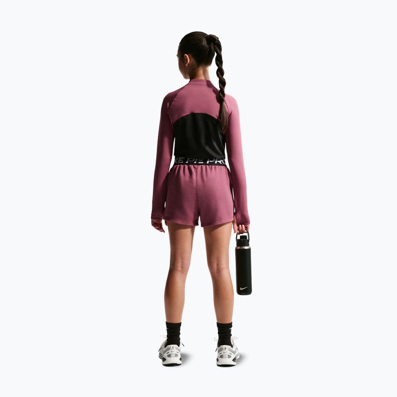 Vaikiški šortai Nike Pro Fleece pink smoke/pink smoke/black/white 3