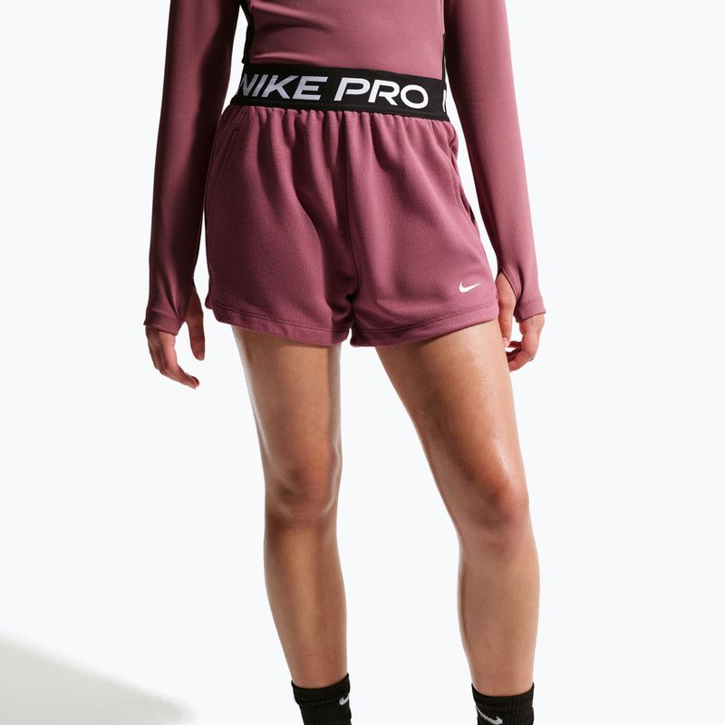 Vaikiški šortai Nike Pro Fleece pink smoke/pink smoke/black/white 4