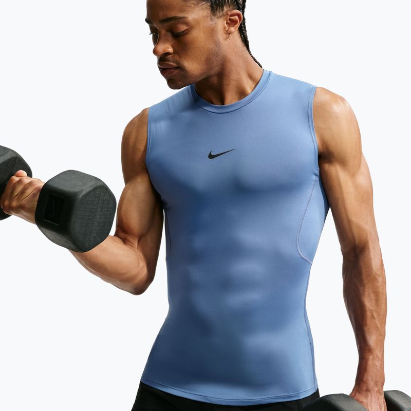 Vyriški treniruočių marškinėliai Nike Pro indigo storm/black 3