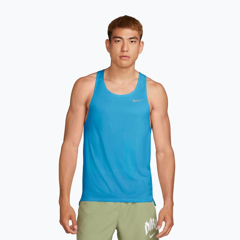 Vyriški bėgimo marškinėliai Nike Fast Dri-Fit light current blue