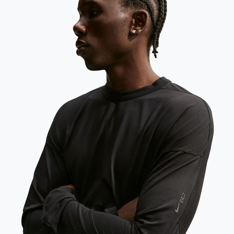 Vyriški ilgomis rankovėmis marškinėliai Nike 24.7 ImpossiblySoft Light black/black/dark smoke grey 4