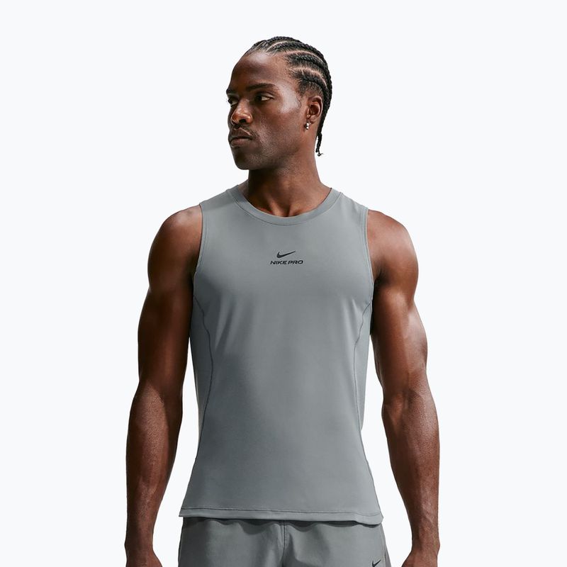 Vyriški treniruočių marškinėliai Nike Pro smoke grey/black