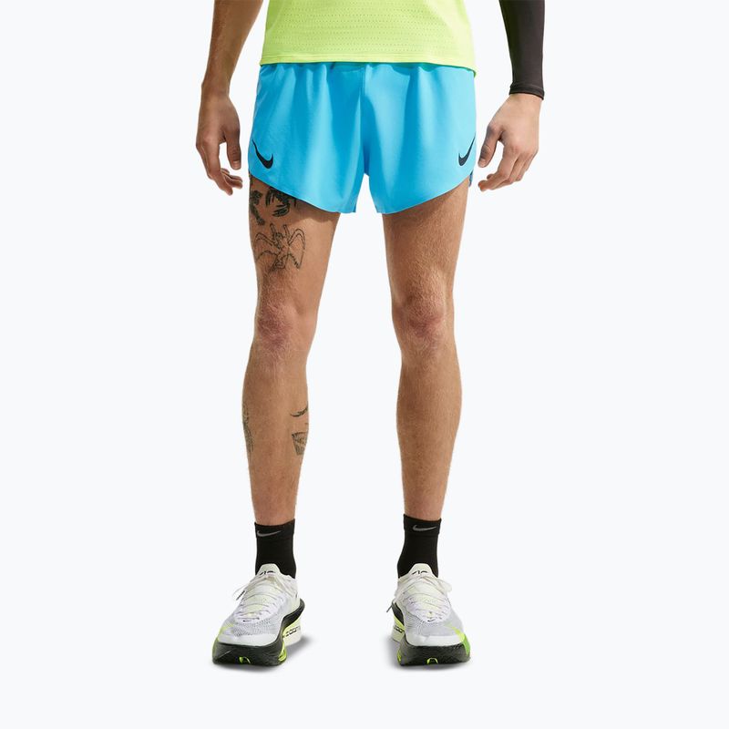 Vyriški bėgimo šortai Nike AeroSwift light current blue/black