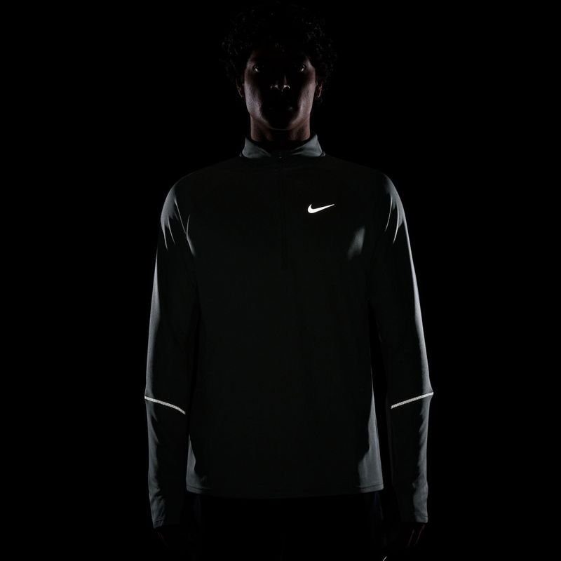Vyriškas bėgimo džemperis Nike Miler Dri-Fit UV 1/2 Zip camo green 4