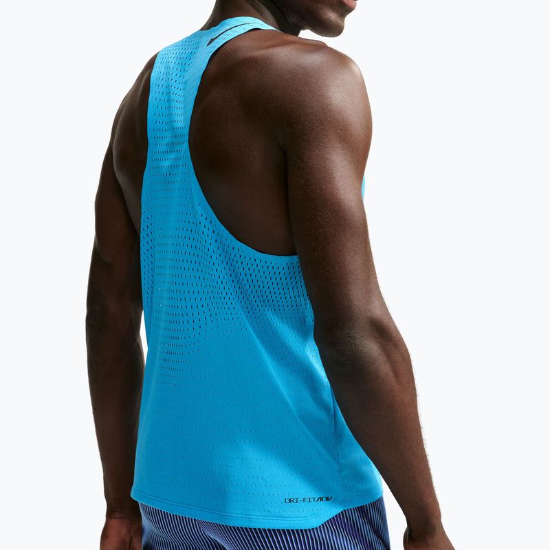 Vyriški bėgimo marškinėliai Nike AeroSwift light current blue/black 5