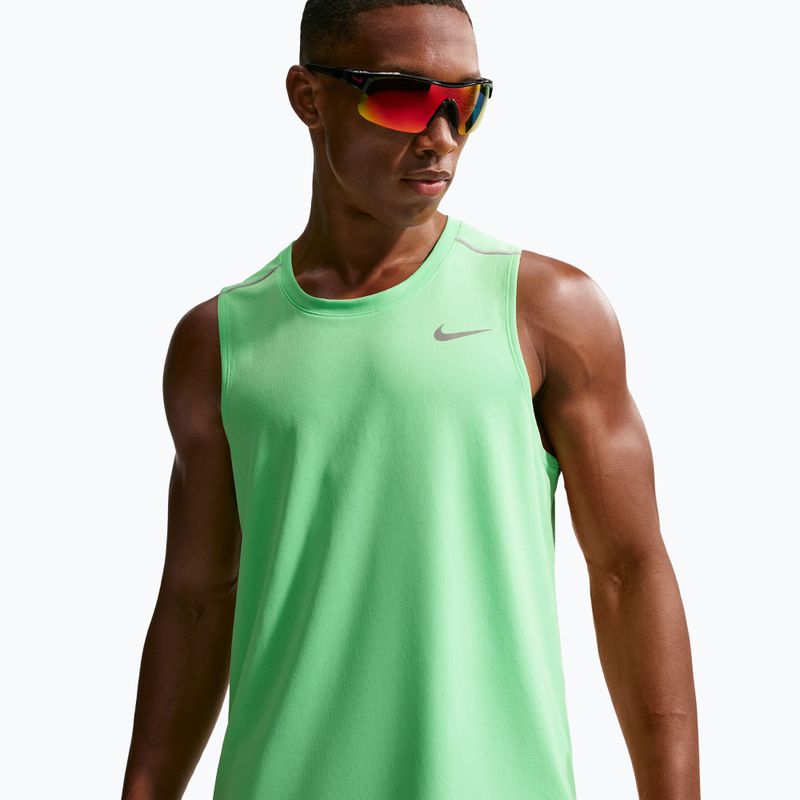 Vyriški bėgimo marškinėliai Nike Miler illusion green 4