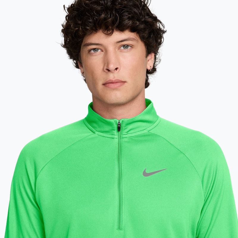 Vyriškas bėgimo džemperis Nike Miler Dri-Fit UV 1/2 Zip illusion green 3