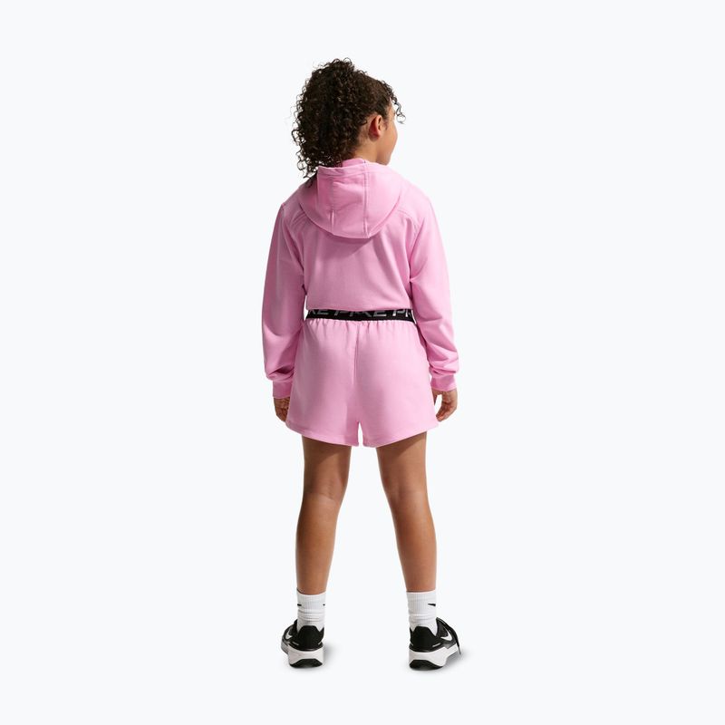 Vaikiški šortai Nike Pro Fleece pink rise/pink rise/black/white 3