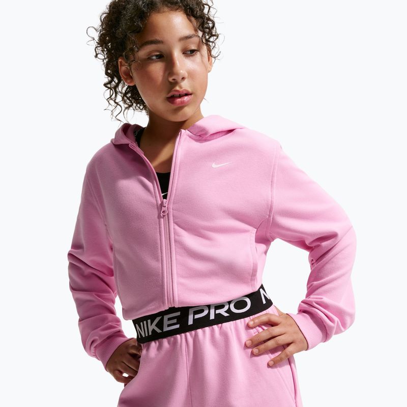 Vaikiški šortai Nike Pro Fleece pink rise/pink rise/black/white 4