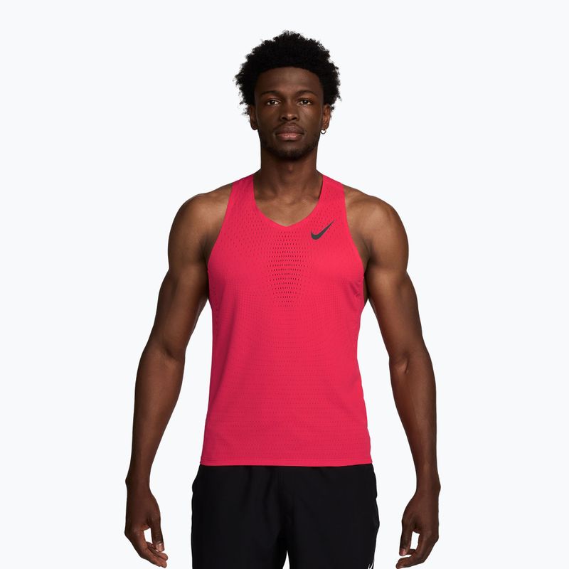 Vyriški bėgimo marškinėliai Nike AeroSwift fusion red/black