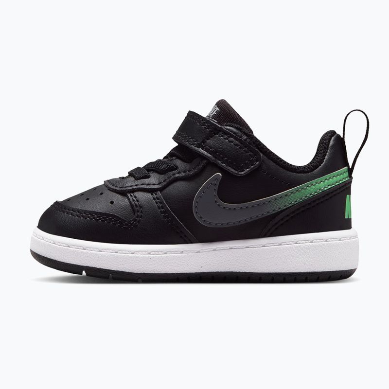 Vaikiški batai Nike Court Borough Low black/smoke grey/white/illusion green 2