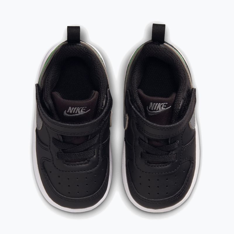 Vaikiški batai Nike Court Borough Low black/smoke grey/white/illusion green 4