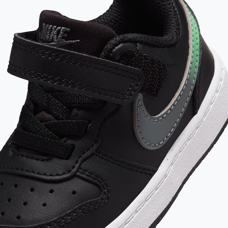 Vaikiški batai Nike Court Borough Low black/smoke grey/white/illusion green 5