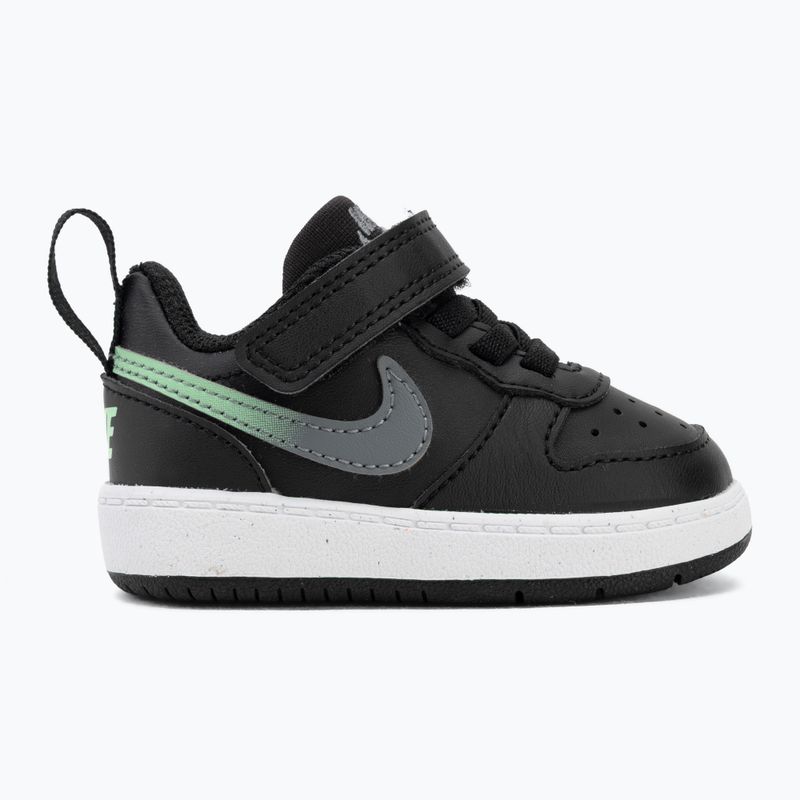 Vaikiški batai Nike Court Borough Low black/smoke grey/white/illusion green 2