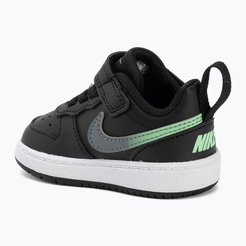 Vaikiški batai Nike Court Borough Low black/smoke grey/white/illusion green 3