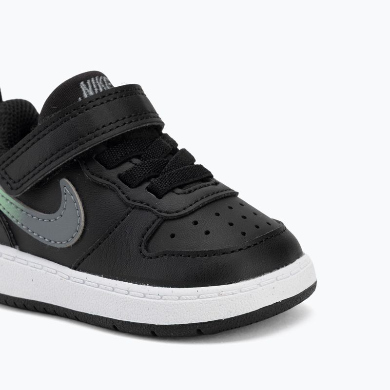 Vaikiški batai Nike Court Borough Low black/smoke grey/white/illusion green 7