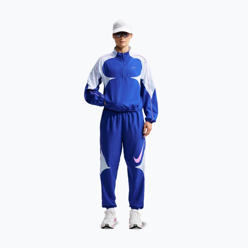 Moteriška bėgimo striukė Nike Tempo Dri-FIT 1/2-Zip old royal/football grey/pink rise 2