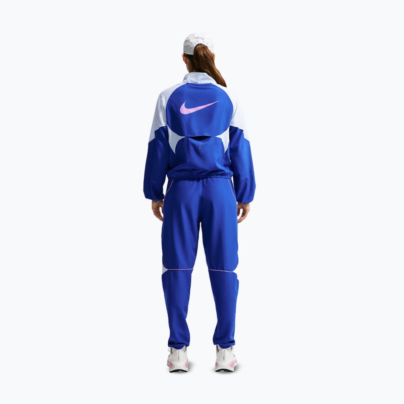 Moteriška bėgimo striukė Nike Tempo Dri-FIT 1/2-Zip old royal/football grey/pink rise 3