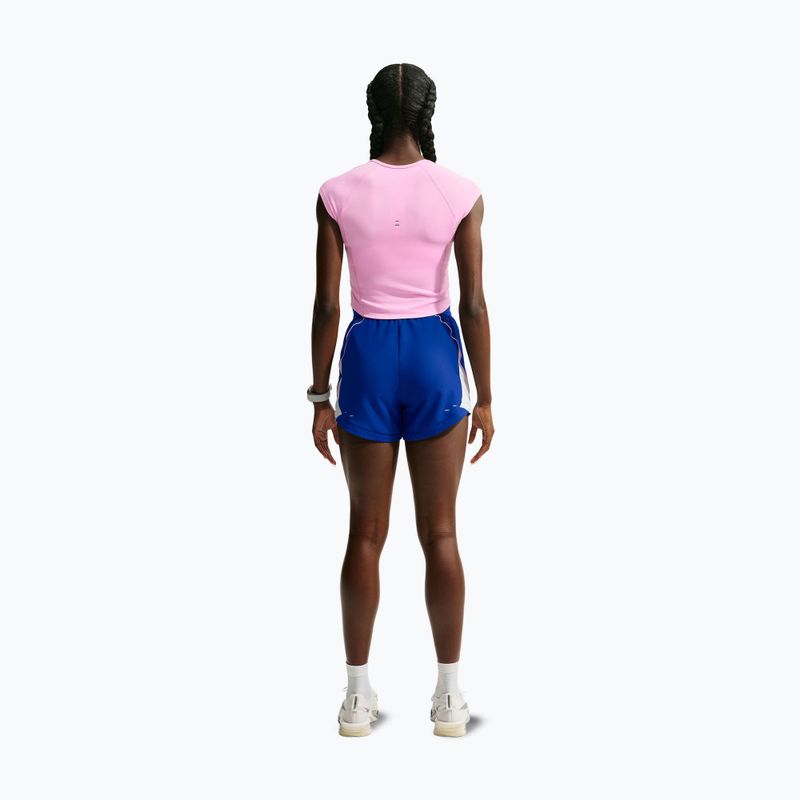 Moteriški bėgimo šortai Nike Tempo Dri-Fit Unlined old royal/football grey/pink rise 3