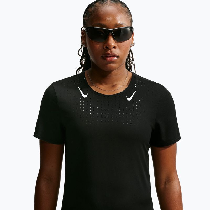 Moteriški bėgimo marškinėliai Nike AeroSwift black/white 4