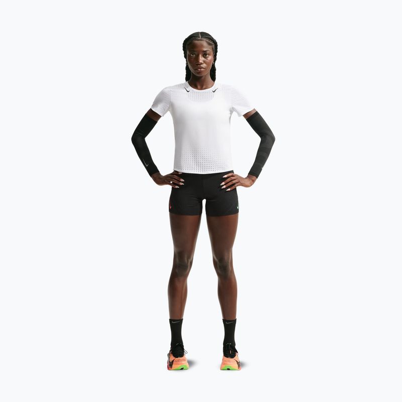 Moteriški bėgimo marškinėliai Nike AeroSwift white/black 2