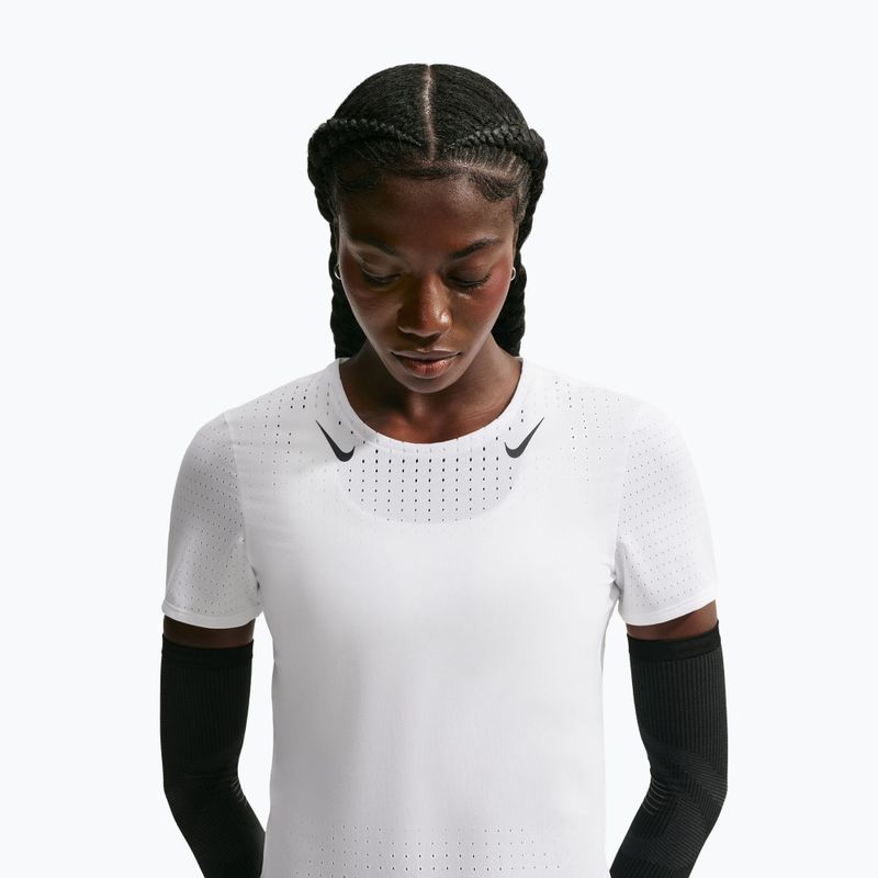 Moteriški bėgimo marškinėliai Nike AeroSwift white/black 5