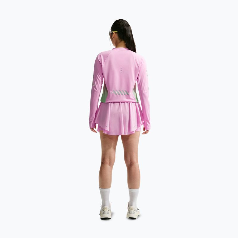 Moteriški bėgimo marškinėliai su ilgomis rankovėmis Nike Swift Jersey Top pink rise/illusion green 3