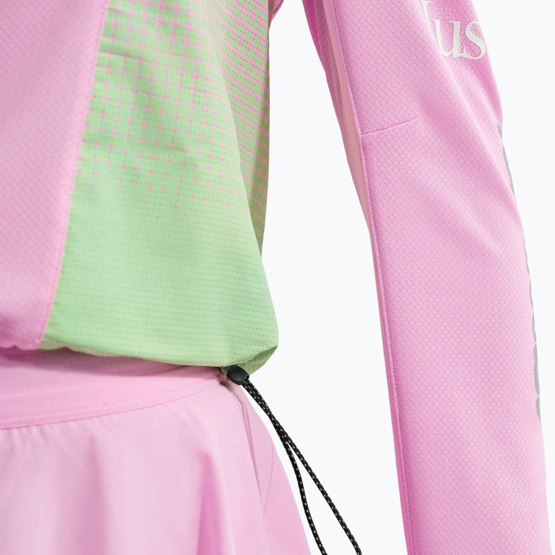 Moteriški bėgimo marškinėliai su ilgomis rankovėmis Nike Swift Jersey Top pink rise/illusion green 6