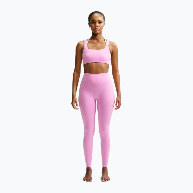 Moteriškos treniruočių tamprės Nike One pink rise/white 2