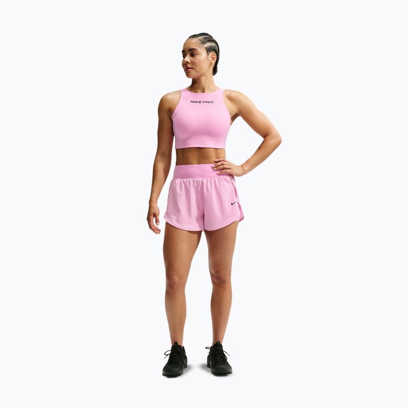 Moteriški treniruočių šortai Nike Pro Sculpt pink rise/black 2