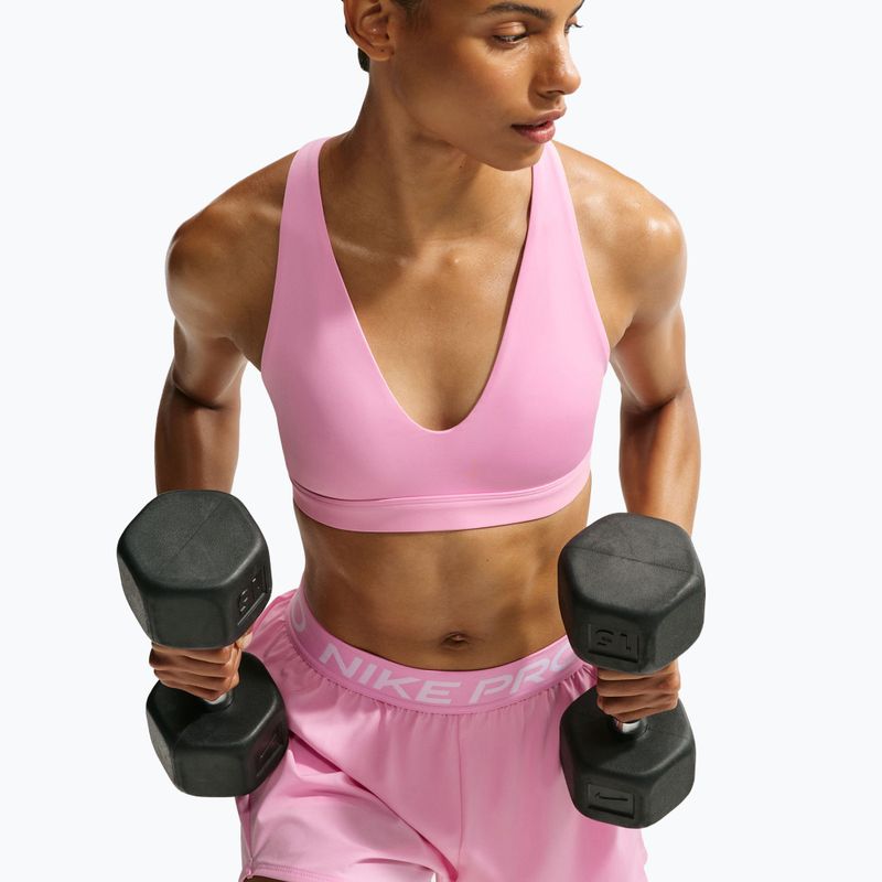 Sportinė liemenėlė Nike Indy Strappy pink rise/black 5