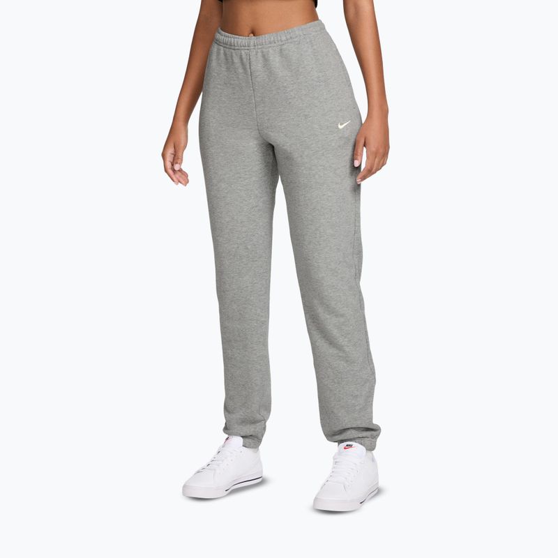 Moteriškos kelnės Nike Studio Fleece dark grey heather/Sail