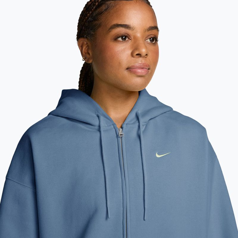Moteriškas džemperis Nike Studio Fleece Medium Weight Oversized Full Zip work blue/sail 3