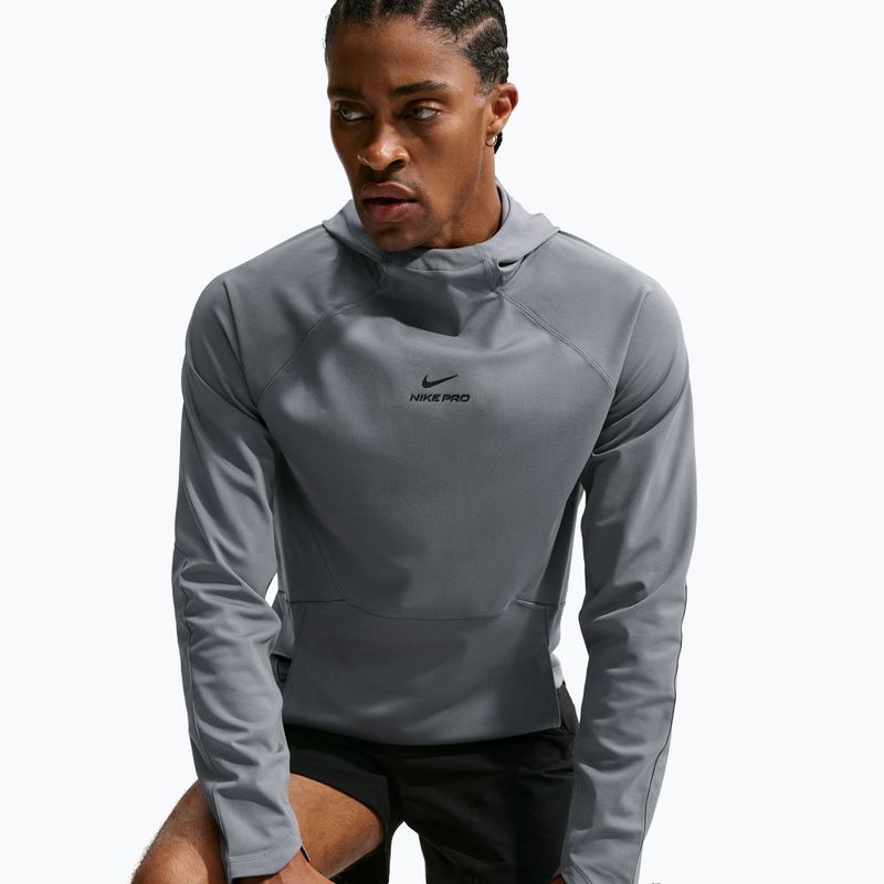Vyriškas treniruočių džemperis Nike Pro smoke grey/black 5