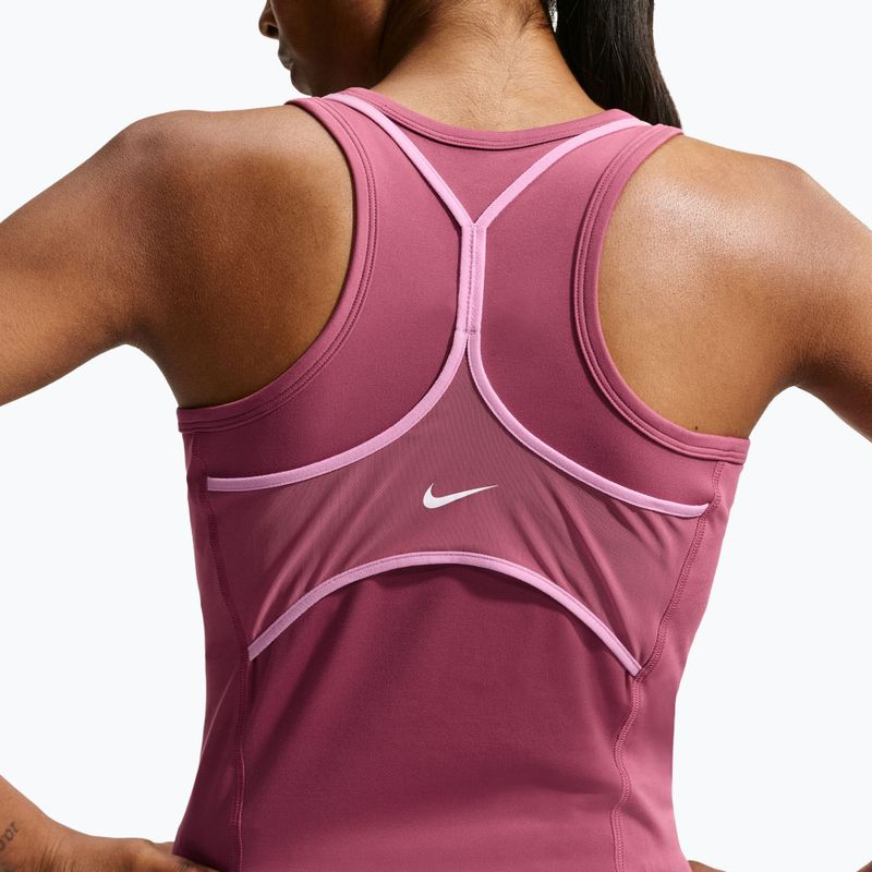 Moteriški treniruočių marškinėliai Nike One pink smoke/pink rise/mystic dates/white 4