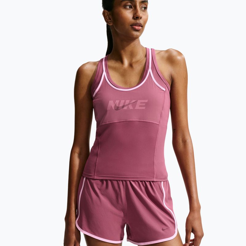 Moteriški treniruočių šortai Nike One pink smoke/pink rise/mystic dates 4