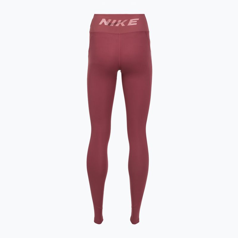 Moteriškos tamprės Nike One pink smoke/pink smoke/pink rise/white 8