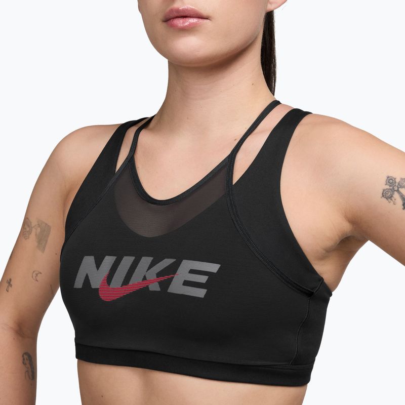 Sportinė liemenėlė Nike One black/smoke grey/university red 3