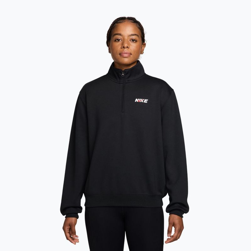Moteriškas treniruočių džemperis Nike Studio Fleece Sport black/university red/white
