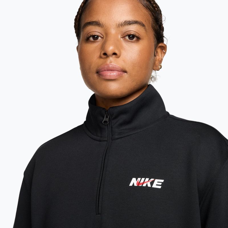 Moteriškas treniruočių džemperis Nike Studio Fleece Sport black/university red/white 3