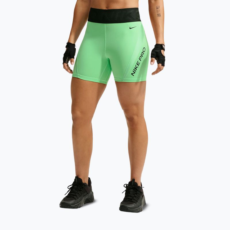 Moteriški treniruočių šortai Nike Pro Sculpt illusion green/cucumber calm/black/black 7