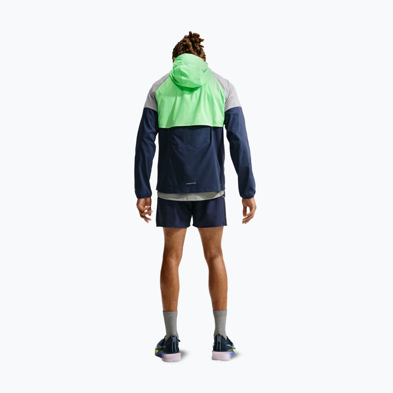 Vyriška bėgimo striukė Nike Impossibly Light Windrunner midnight navy/illusion green/wolf grey 3