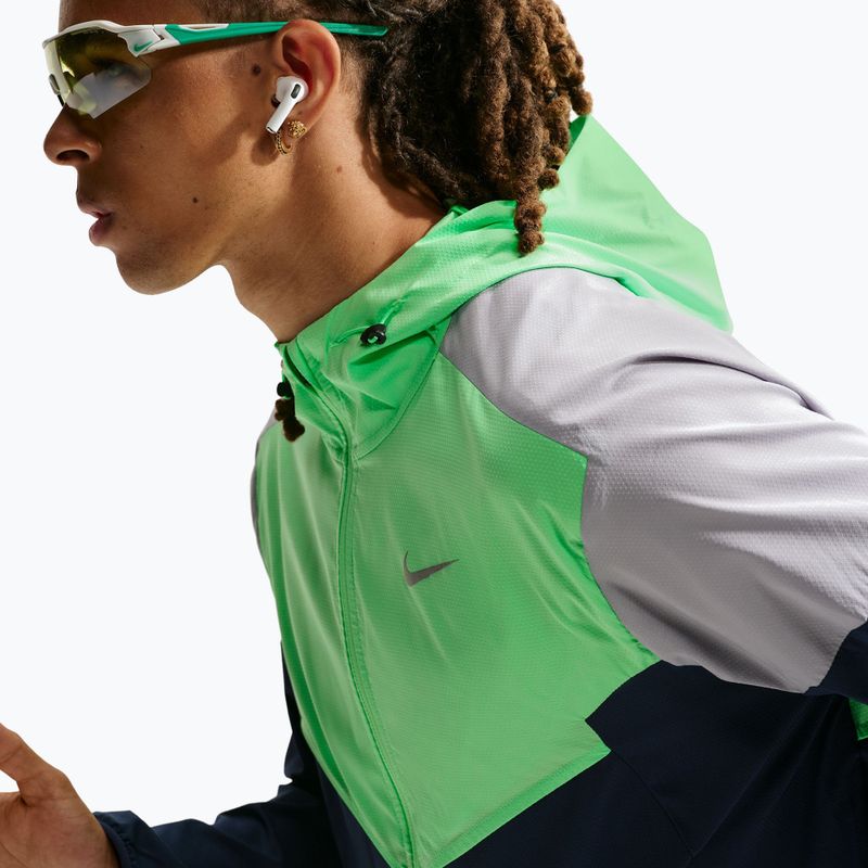 Vyriška bėgimo striukė Nike Impossibly Light Windrunner midnight navy/illusion green/wolf grey 6