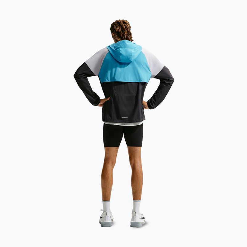 Vyriška bėgimo striukė Nike Impossibly Light Windrunner black/light current blue/wolf grey 3