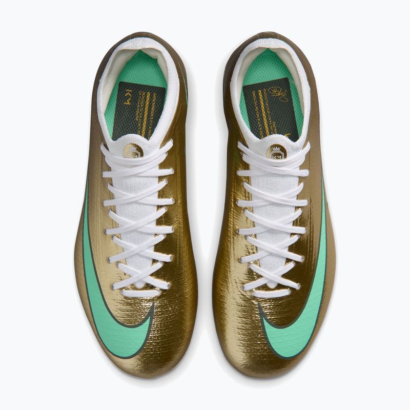 Vaikiški futbolo bateliai Nike Jr. Vapor 17 Pro "Kylian Mbappé" Metallic Gold/Green Glow 3