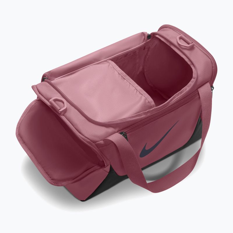 Treniruočiųkrepšys Nike Brasilia Duffel Extra Small 24 l pink smoke/black/gridiron 5