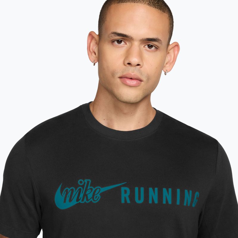 Vyriški bėgimo marškinėliai Nike Dri-Fit Running T-Shirt black/bright spruce 3