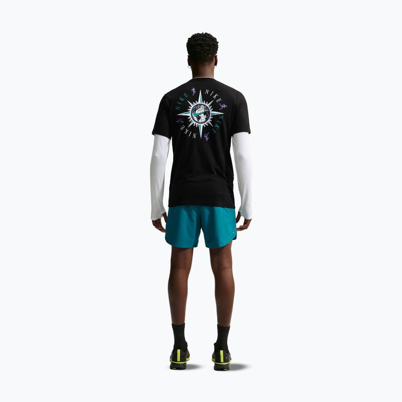 Vyriški bėgimo marškinėliai Nike Dri-Fit Graphic black/action grape 3
